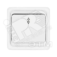 Выключатель проходной одноклавишный скрытый Валери 10А белый В0025