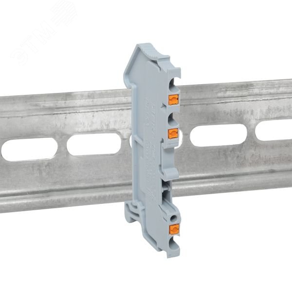 Клеммная колодка пружинная 1,5 Push-in 3 вывода серая