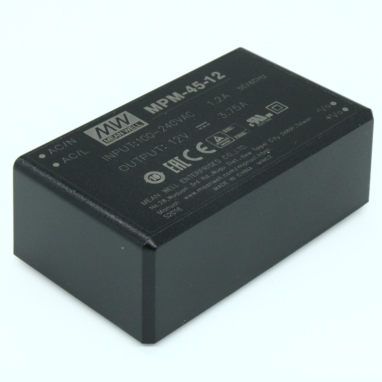 MPM-45-12 - Преобразователь AC-DC на печатную плату выход 45Вт 12В/3,75А