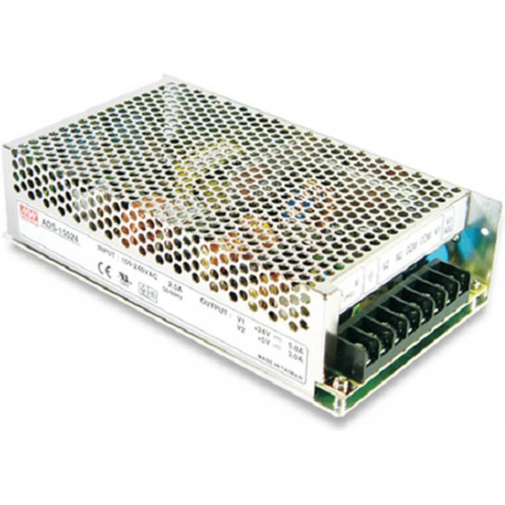 AD-155C - AC-DC с зарядником, 156.5Вт, вход 88…264В AC, 47…63Гц /124…370В DC, выход 1: 54В/2.7A, выход 2: 53.5В/0.2A (Зарядник), изоляция 3000В AC, в кожухе 199х110х50мм, -10…+50°С