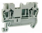 Проходная клемма UJ5-2.5E - Проходная клемма, серия E, тип фиксации провода: пружинный, номинальное сечение: 2,5 мм кв., 31A, 800V, ширина: 5,2 мм, цвет: серый стандарт GB/T14048.1, тип монтажа: DIN 35