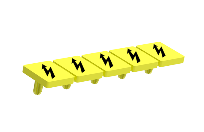 Маркировка "Безопасность" WS-TP6-5 - Маркировка, знак "Молния" для клемм TP6..., 5 штук, цвет желтый