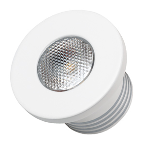 Светодиодный светильник LTM-R35WH 1W White 30deg 020751 - Врезной круглый мебельный светильник 1Вт, корпус белый алюминий. Цвет БЕЛЫЙ 6000K. Светодиод 1х1W OSRAM. CRI>80, Св.поток 80-90лм, угол 30°. Питание 180-240VAC, 1Вт, 150mA 6-7V, драйвер в комплекте