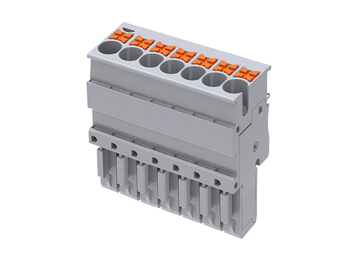 Разъем штекерный TPP2.5-7-GY - Разъем штекерный с push-in зажимом, для клемм TP2.5-2…, 7 полюсов, цвет: серый