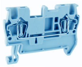 Проходная клемма UJ5-1.5(BU) - Проходная клемма, тип фиксации провода: пружинный, номинальное сечение: 1,5 мм кв., 17,5A, 500V, ширина: 4,2 мм, цвет: синий, тип монтажа: DIN 35