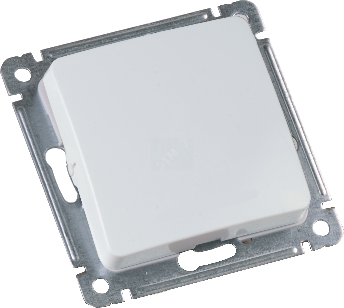 Выключатель одноклавишный, скрытый, белый 10Ав рамку ВС10-411