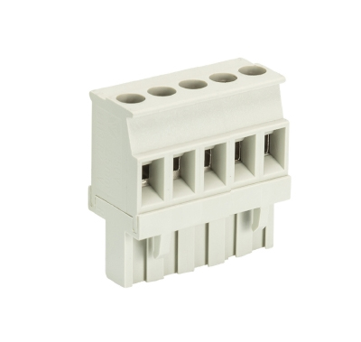 Розетка Wiecon 8113 B / 5 VR - Розеточный разъем, прямой, на кабель, шаг 5,00 мм, 5 полюсов, номинальное сечение: 2,5 мм кв., винтовая фиксация провода, 400V, 12А, с маркировкой, цвет: серый, серия 8113 B VR