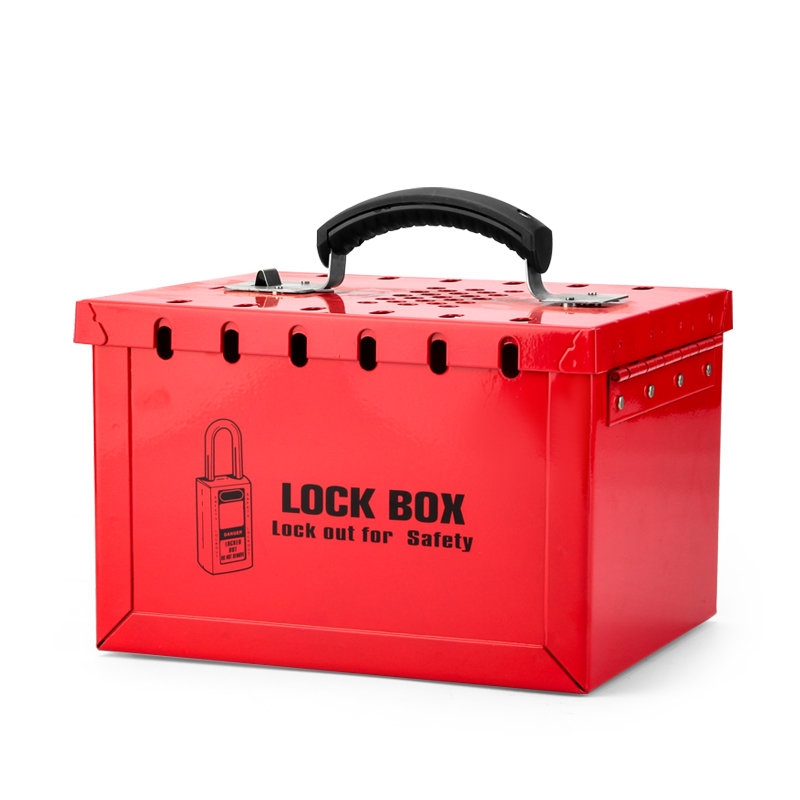 gwrBOX4 - Бокс групповой переносной, сталь, количество отверстий – 12, 235х150х185 мм, цвет – красный, 1 шт/упак