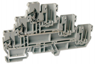 Этажная клемма UJ5-2.5WV/3-3E - Трех этажная клемма для подключения разъемоа, серия E, тип фиксации провода: пружинный, номинальное сечение: 2,5 мм кв., 24A, 500V, ширина: 5 мм, цвет: серый, стандарт GB/T14048.1, тип монтажа: DIN 35