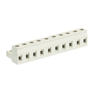 Розетка Wiecon 8313 B / 10 OB - Розеточный разъем, угловой, на кабель, шаг 7,5 мм, 10 полюсов, номинальное сечение: 2,5 мм кв., винтовая фиксация провода, 690V, 12А, с маркировкой, цвет: серый, серия 8313 B