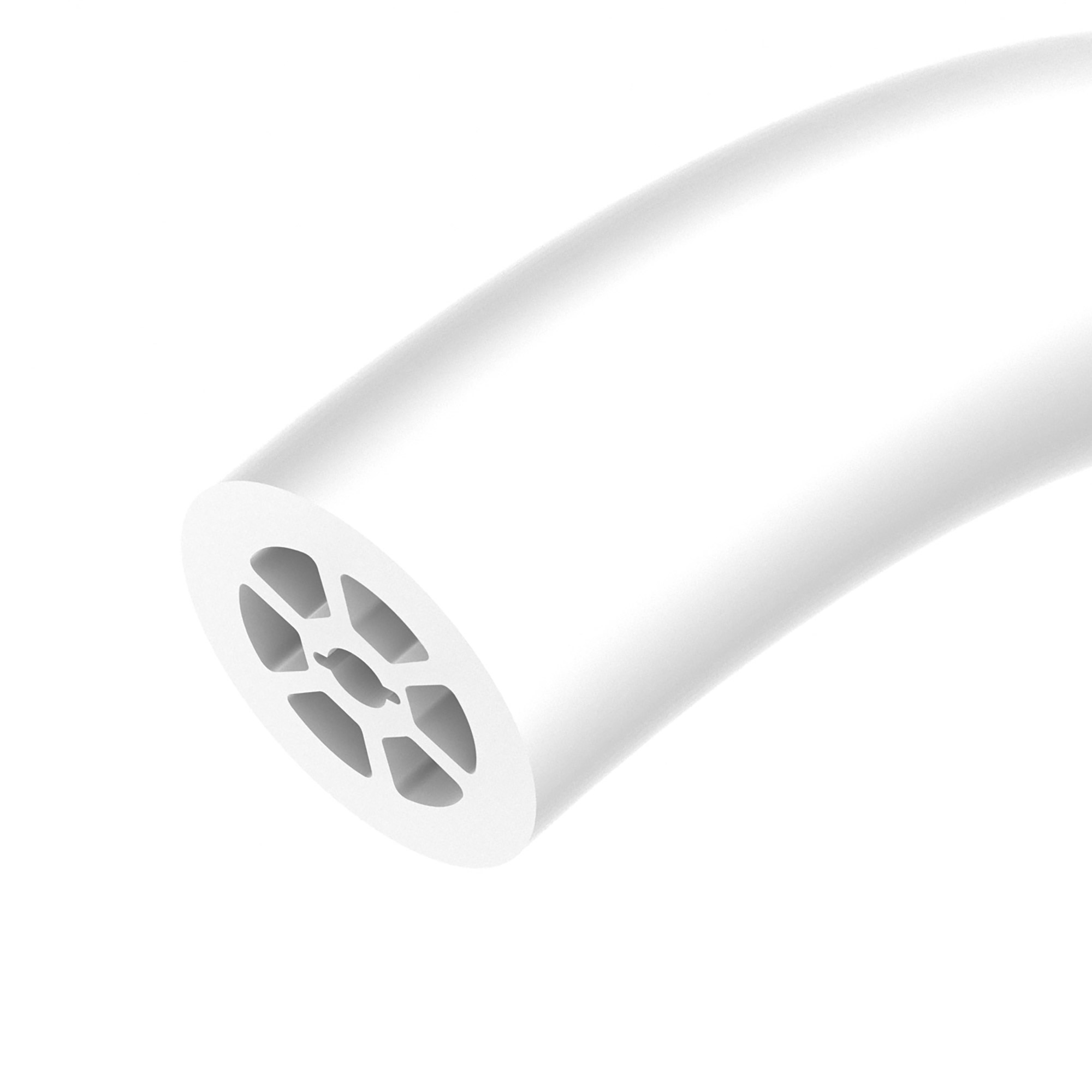 Силиконовый профиль WPH-FLEX-D40-360deg-S10-5m WHITE 045869 - Цельнолитой силиконовый гибкий профиль, белый матовый. Габаритные размеры 5000х40х40 мм. Минимальный радиус изгиба в плоскости изгиба ленты 60 мм. Для установки во влажных помещениях необходима