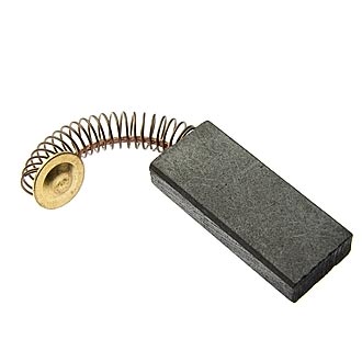 BRUSH 5X12X29  SPRING - Щетка графитовая для электродвигателя, медный провод на пружине, контакт латунь