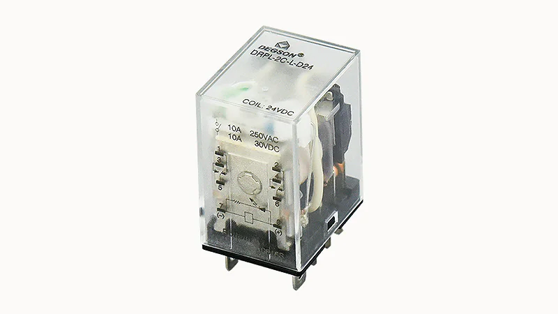Реле без колодки DRPL-2C-L-A110 - Реле, 2 группы переключающих контактов, 10A, 110AC, материал контактов: AgNi,AgSnO, со светодиодом