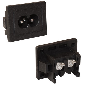 AC-036 - Разъем питания серии AC, вилка 2-х полюсная на защелках, 10А 250В