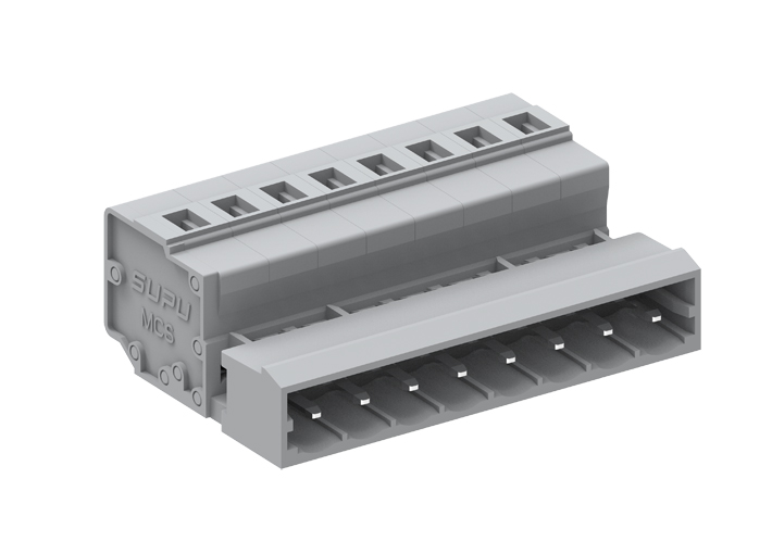 Вилочный разъем на кабель 450417 - Вилочный разъем, прямой, на кабель, шаг: 5.0 мм, 17 полюсов, фиксация провода пружинная, исполнение: стандартное, 320V, 12A, цвет: серый