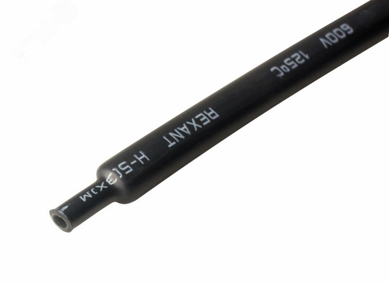 Трубка термоусадочная СТТК (3:1) 12/4 черная - двустенная клеевая, 1 метр, не поддерживает горение