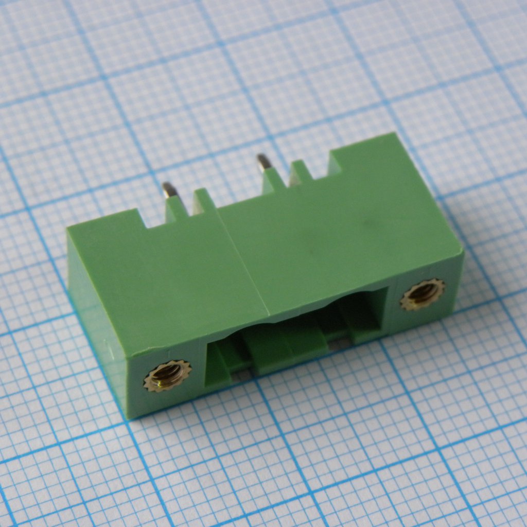 2EDGVM-7.62-02P-14-00A(H) - Разъемный клеммный блок на плату, 2 контакта шаг 7.62мм