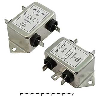 DL-2D3  2A. 250V - Однофазный сетевой фильтр 2А 250В