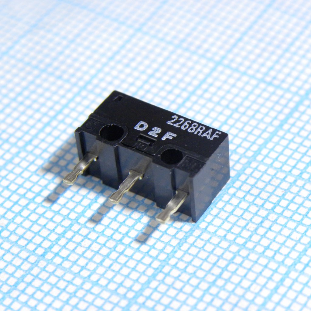 D2F - Микропереключатель 3А 125В 1.47N монтаж в отверстие