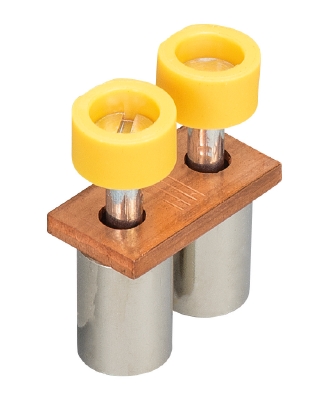 Соед. мостик IVB WKN16-2 - Соединительная перемычка, винтовая, изолированная, 2 полюса, для клемм: WKN 16/U, цвет: желтый