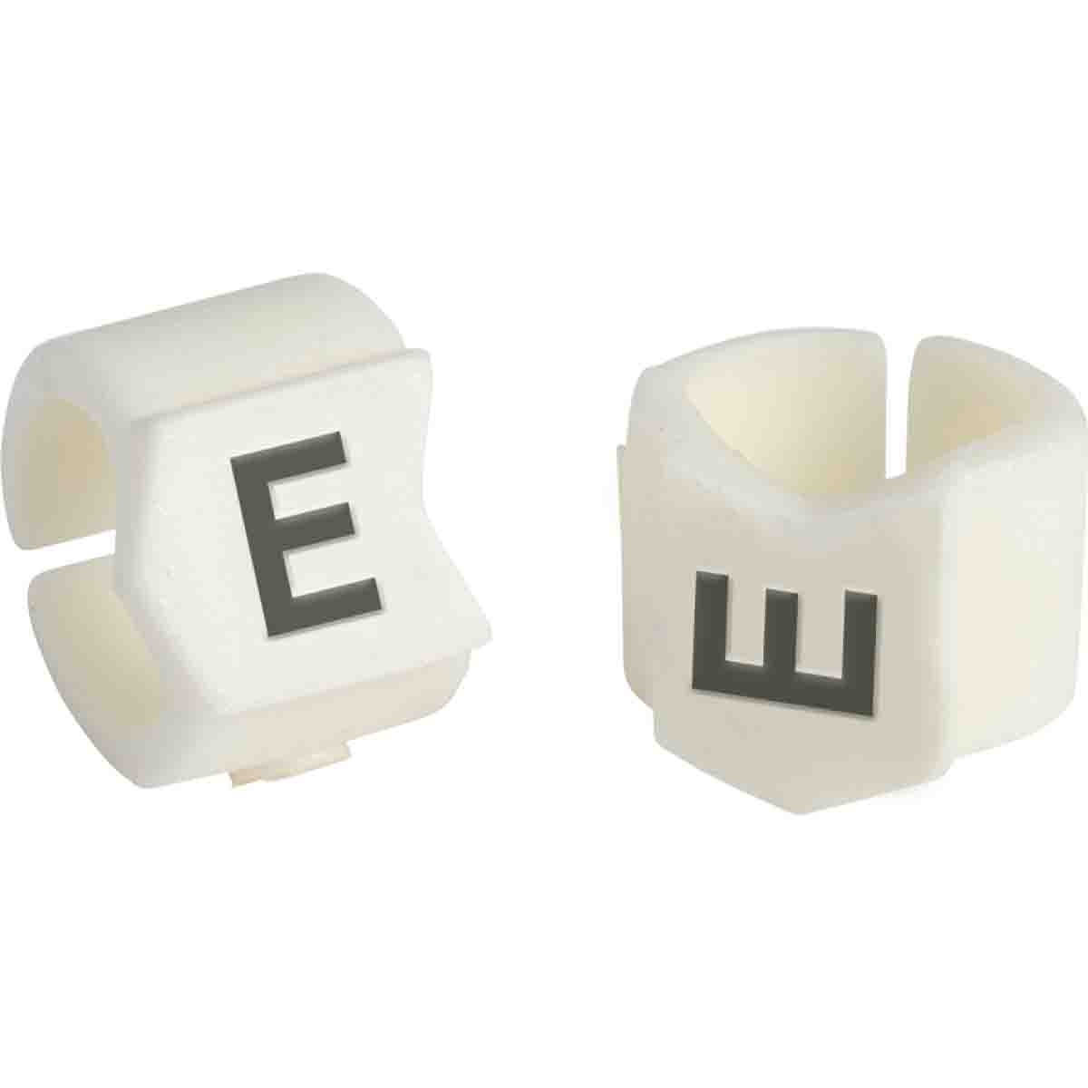 brd133414 - SCN-23-E клипсы белые, 50шт/упак, для провода 5,9-8,5мм диаметра, легенда E