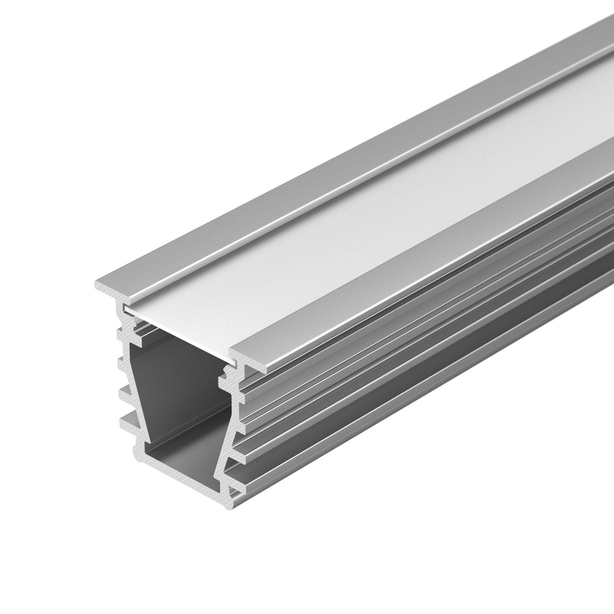 Профиль TOP-DEEP-F-2000 ANOD (K13,P15) 016971 - Алюминиевый анодированный встраиваемый профиль для светодиодных лент и линеек. Габаритные размеры (LхWхH): 2000x23,4x19,1 мм. Ширина площадки для ленты 9 мм. Экраны, заглушки и другие аксессуары приобретаютс