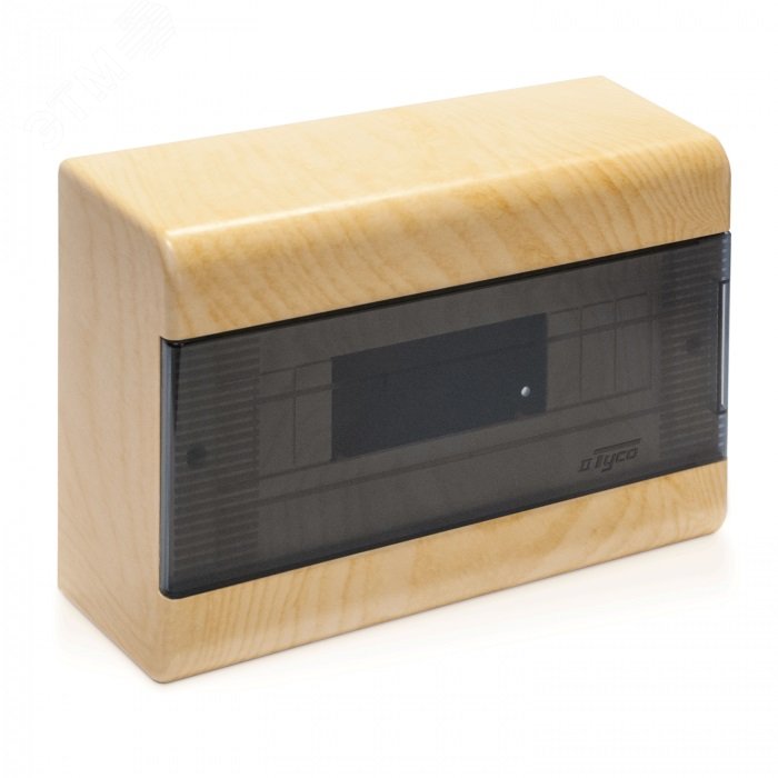 Щиток ОП Тусо 12мод. с прозр. двер. 280х190х93мм IP40 сосна на светл. основе Рувинил 68012-27М