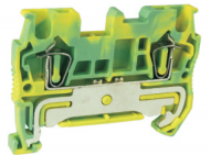 Заземляющая клемма UJ5-1.5JDE - Заземляющая клемма, серия E, тип фиксации провода: пружинный, номинальное сечение: 1,5 мм кв., ширина: 4,2 мм, цвет: желто-зеленый, стандарт GB/T14048.1, тип монтажа: DIN 35