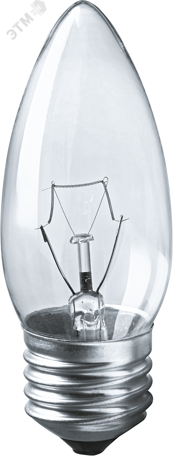 Лампа накаливания декоративная ДС 40вт B35 230в Е27 (свеча) 17655