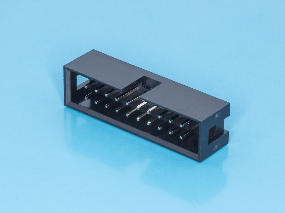 BH-20 - IDC разъем, вилка на плату прямая двухрядная 20pin(2x10)., шаг 2.54мм