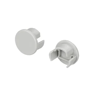 Заглушка ROUND-D18-ROUND глухая 025959 - Заглушка пластиковая для профиля ROUND-D18 при использовании с полукруглым экраном ROUND-D18. Материал пластик, серый.