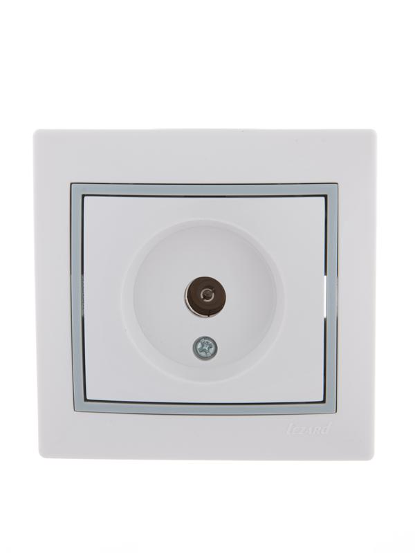 Розетка телевизионная проходная TV СП Mira бел./сер. 701-0215-129