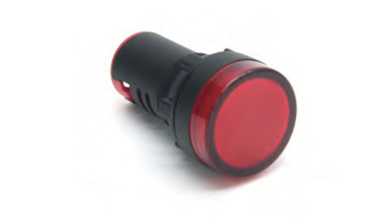 Индикатор  DT22A-PL/RDAC/DC24 - Индикатор световой, в сборе, цвет: красный, 24VDC, пластиковая обойма индикатора