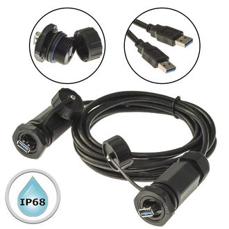 M25USBZ2-3.0G-3M - Разъем герметичный SZC M25USBZ2-3.0G-3M, 4.8 Гб/с