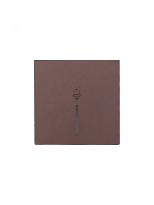 ZIMA Кнопка звонка с подсветкой, 10 А, механизм, шоколад Lezard 704-7388-108QC