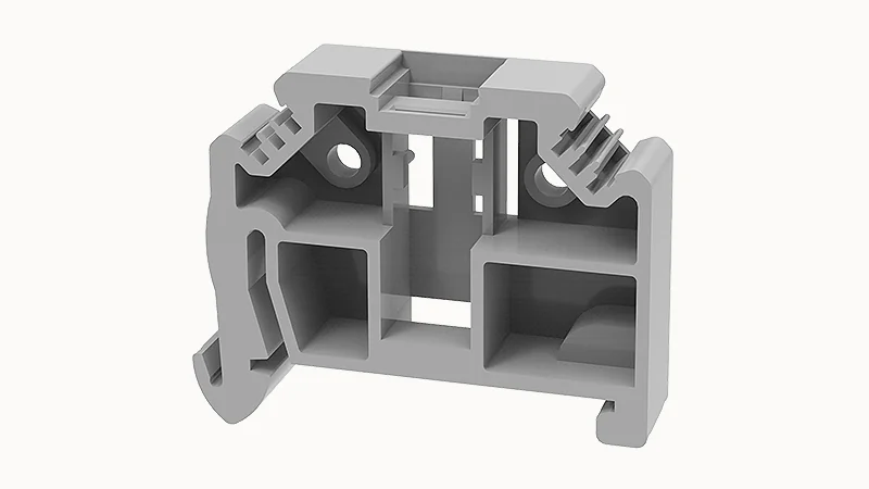 Концевой стопор E-WS-01P-11-00Z(H) - Концевой стопор на рейку DIN35, тип зажима: защелка, ширина: 10 мм, цвет: серый, пластик
