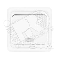 Валери Выключатель одноклавишный с подсветкой белый скрытый В0121