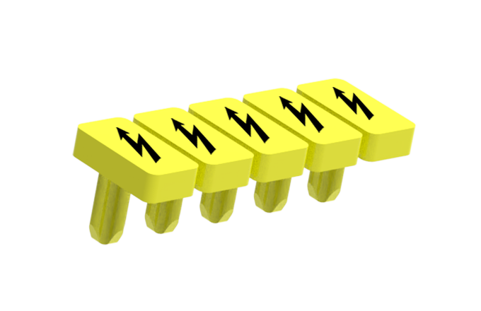 Маркировка "Безопасность" WS-TP1.5-5 - Маркировка, знак "Молния" для клемм TP1.5..., 5 штук, цвет желтый