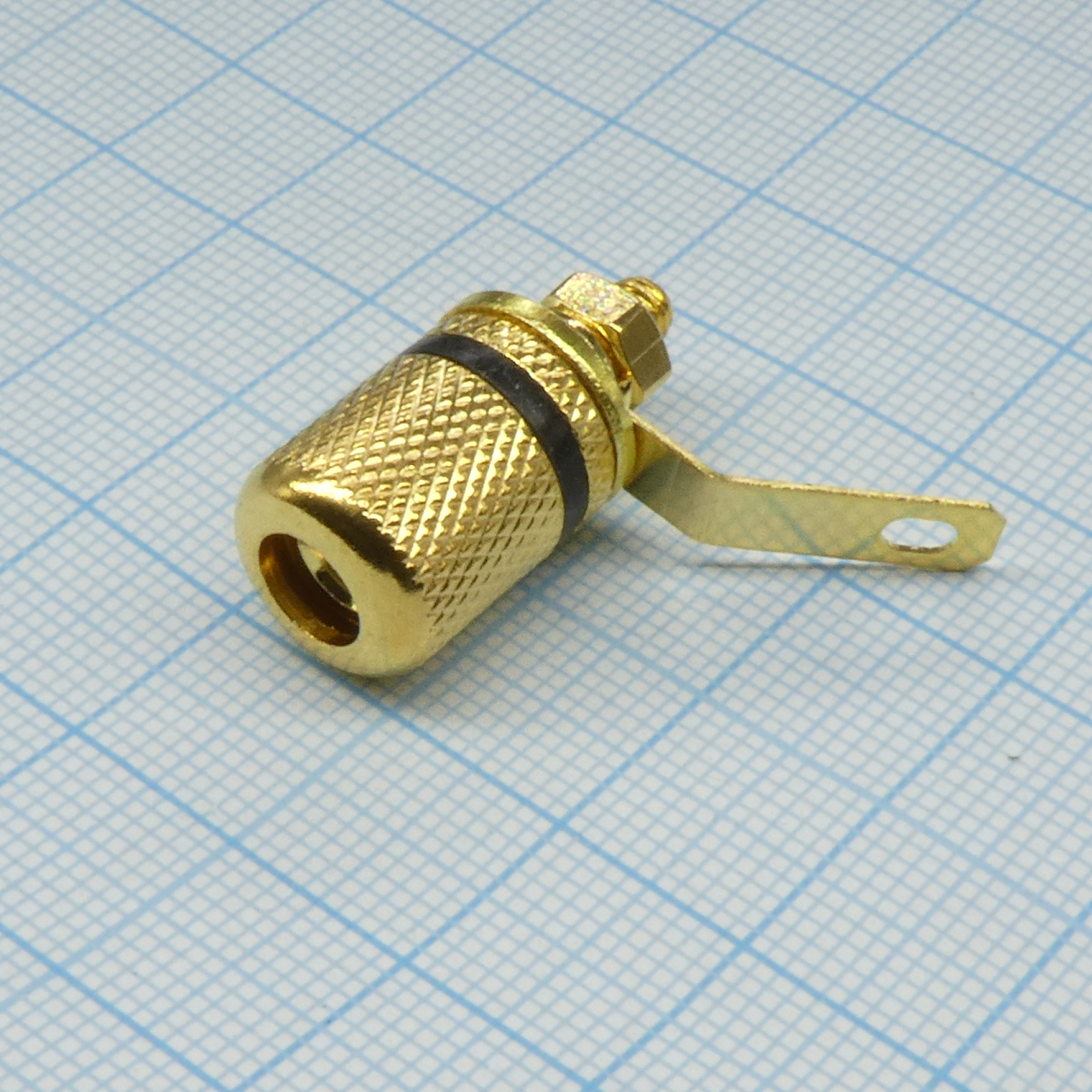 BP-301G/B-EN-HT - Гнездо на панель (зол.) / BANANA JACK