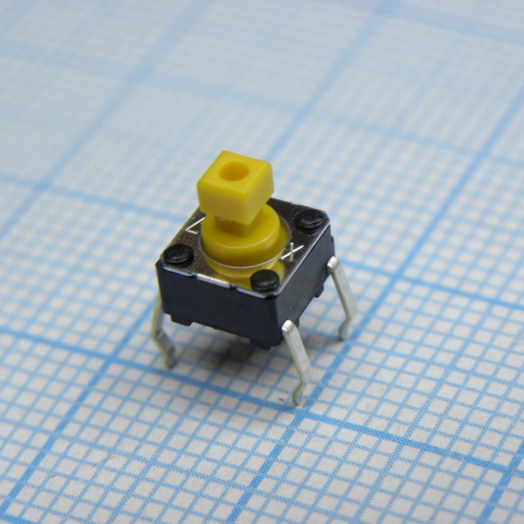 B3F1052 - Кнопка тактильная 6х6 h=7.3мм (3.4мм+толкатель 3.9мм) 1.47N 0,05A 24В