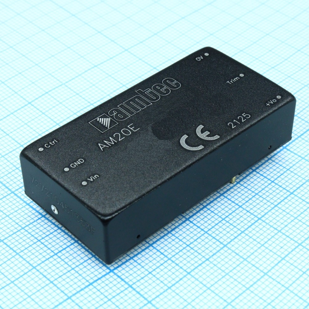 AM20E-2415D-NZ - DC/DC, 20Вт, вход 18…36В, выход ±15В/±0.667А, изоляция 1500В DC, КПД 88%, максимальная емкостная нагрузка не более ±625мкФ, вход On/Off, 2x1", 50.8x25.4x11.8мм, -40…85°C, металл