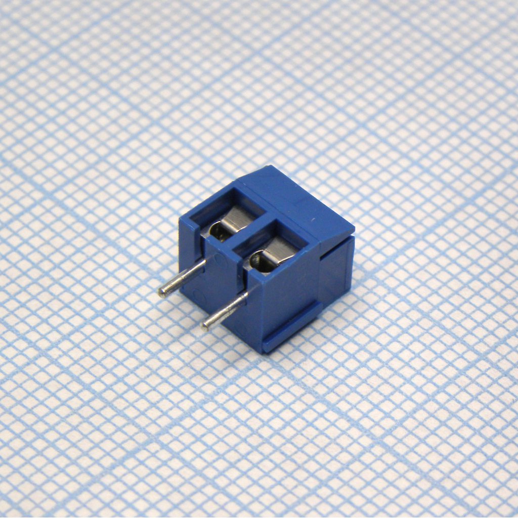 DG340-3.81-02P-12-00A(H) - Винтовой клеммный блок с защитой провода, 2 контакта. Серия DG340-3.81