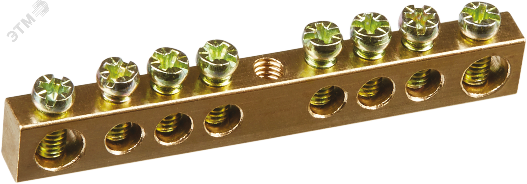 Шина нулевая 6х9мм 8/1 (8групп/крепеж по центру) 17282