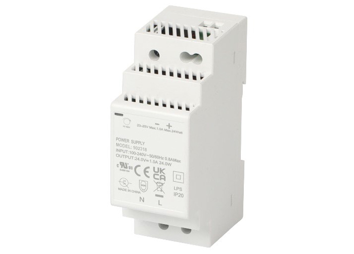Источник питания 48 V DC/0,63 A, 902321 - Источник питания, однофазный, 48VDC / 0,63A, 30W, диапазон входн. напр.: 90 - 264VAC / 127 - 370VDC; габариты (мм): 58х90х18, монтаж: на DIN рейку