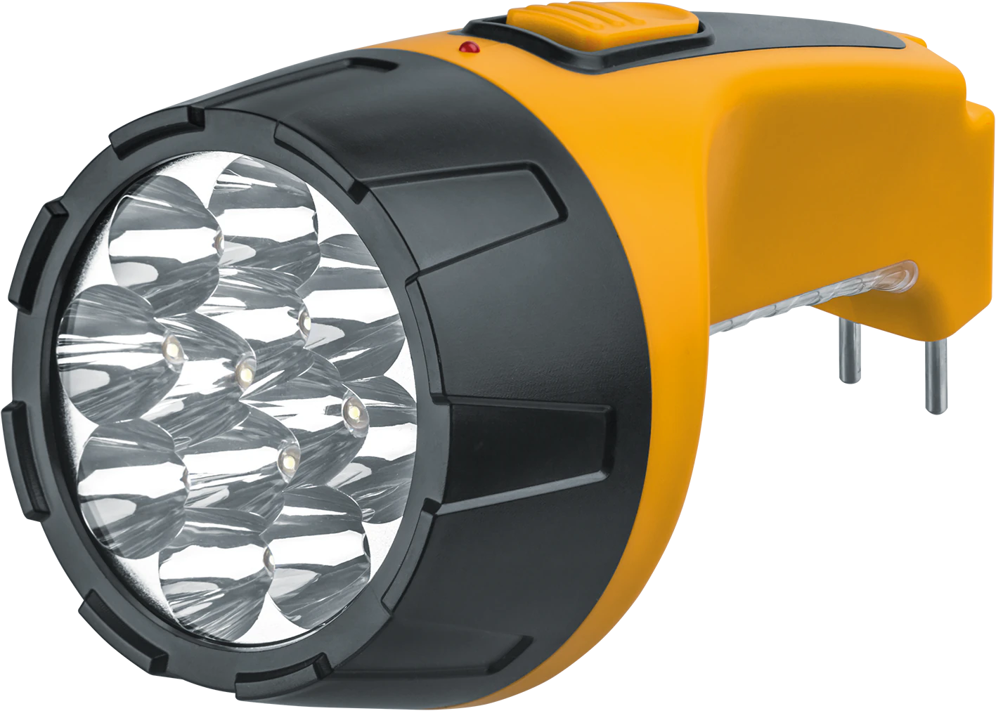 Фонарь светодиодный NPT-CP05-ACCU 12+10LED аккумуляторный с вилкой для зарядки пластик