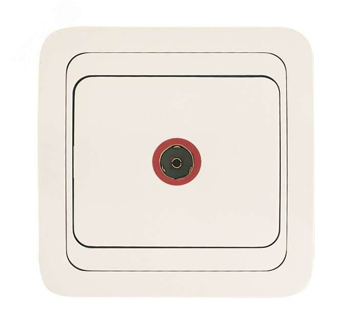 Розетка телевизионная TV 1-м СП Mimoza 16А IP20 бел./бел. 12007