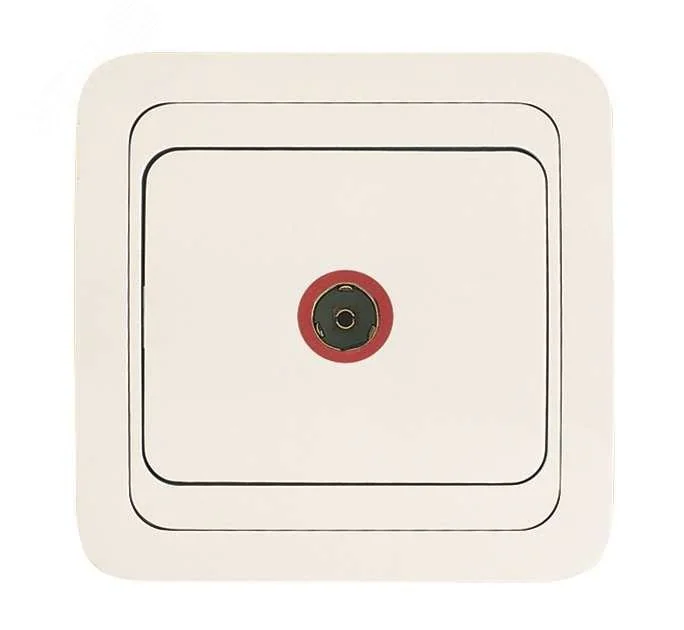 Розетка телевизионная TV 1-м СП Mimoza 16А IP20 бел./бел. 12007