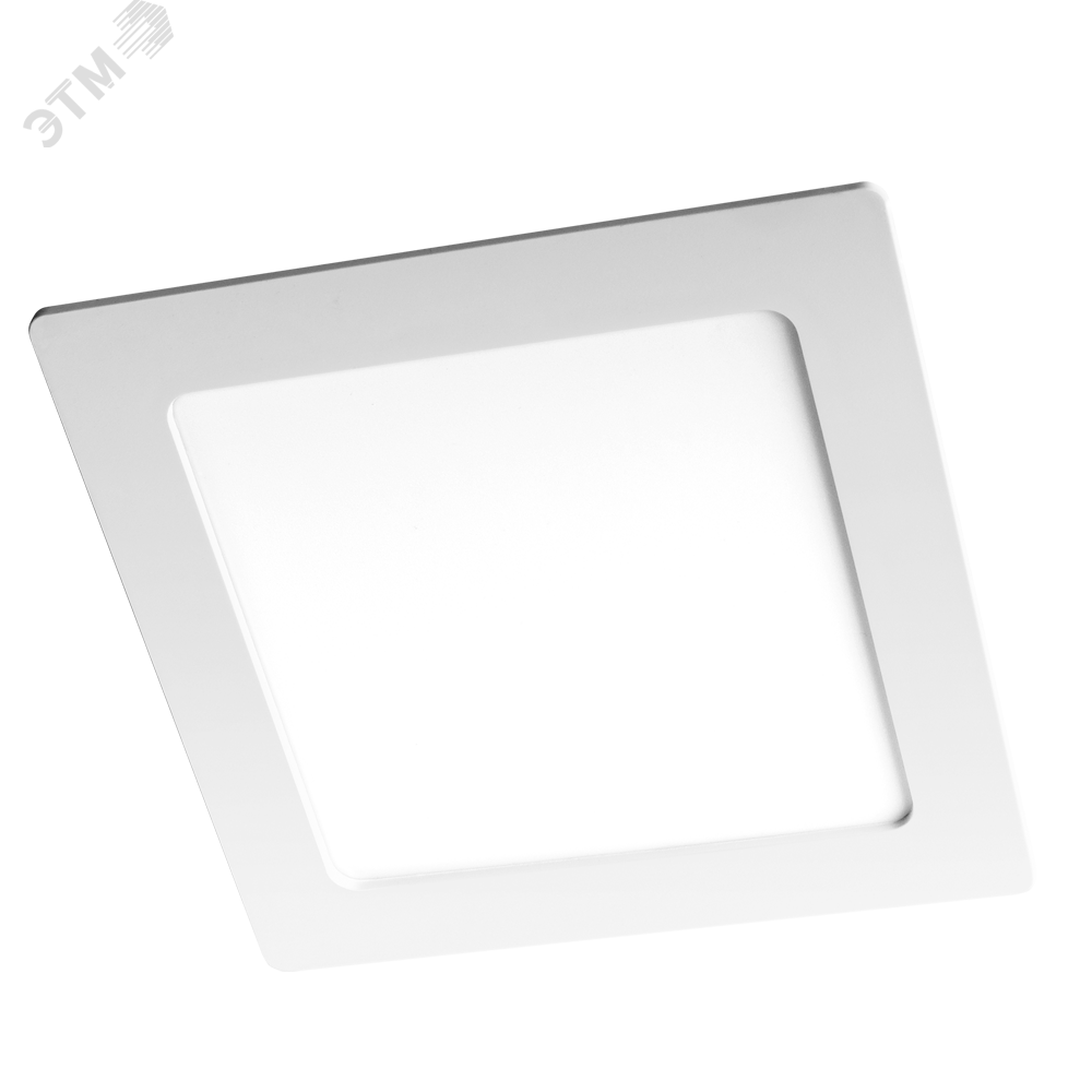 Светильник светодиодный PPL-S WH 15Вт 6500К IP40 190мм ДВО встраив. ультратонкий квадрат 5008403A