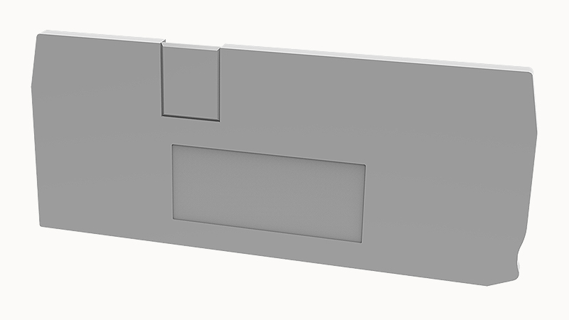 Торцевая крышка D-DS4-TW-01P-11 - Торцевая крышка, для клемм DS4-TW..., цвет: серый