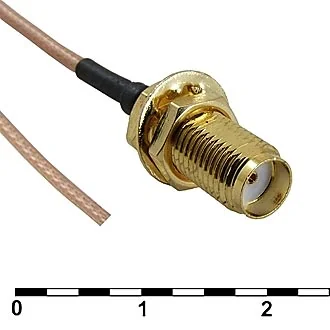 END/SMA-J 13CM - Разъем высокочастотный, кабельная сборка SMA гнездо на кабеле RG178, длина 13 см